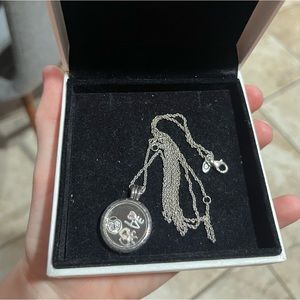 Pandora locket charm necklace